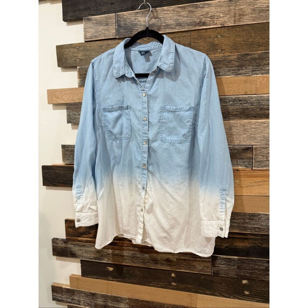 J Jill ombré button front top size medium